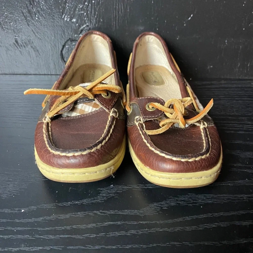 Sperry‎ Top-Sider Womens 5.5 Brown Leather Boat Shoes